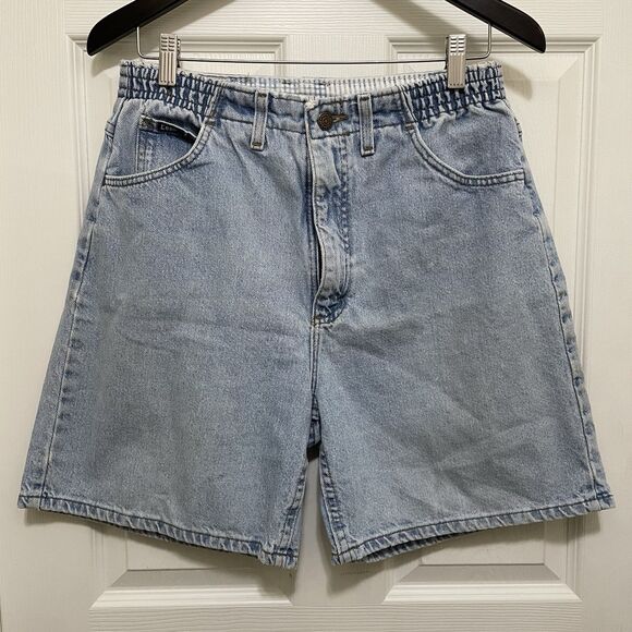 Vintage Lee‎ Denim Shorts Mom Jeans 80s 90s USA Made High Rise Women’s 10 Medium - Picture 1 of 14